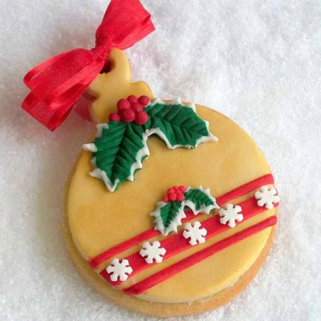 Mulaj Silicon Frunze Ilex Craciun Katy Sue Ø 2.6 - 5.4 cm, 3 Decoruri [5]