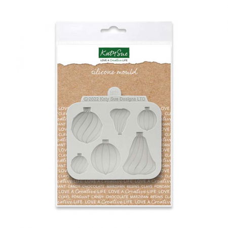 Ustensile Decorare Tort - Mulaj Silicon Globuri Craciun, 1.9 - 4.1 x 1.7 - 3.1 cm, 6 Decoruri