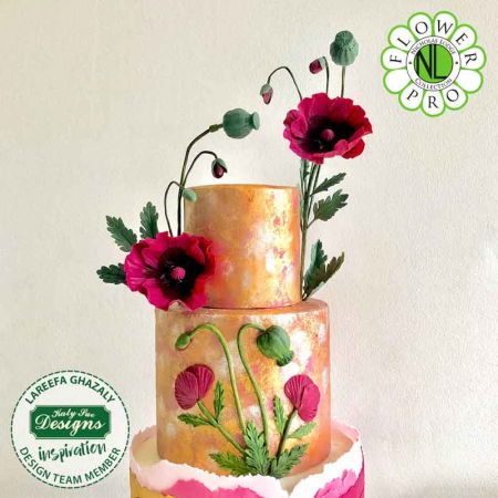 Ustensile Decorare Tort - Mulaj Silicon Maci cu Frunze Ø 6.3 cm