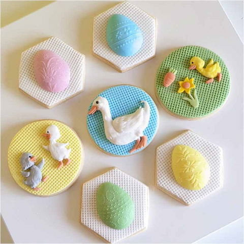 Mulaj Silicon Oua Decorate Paste, 3.5 x 4.8 cm, 5 Subiecte [3]