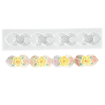 Mulaje Siraguri, Borduri - Mulaj Silicon Sirag Flori, 16.5 x 2.5 cm (SLK394)