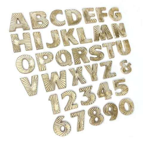 Mulaje Silicon Alfabet + Cifre cu Stralucire H 2.3 cm, Set 2 Buc [2]