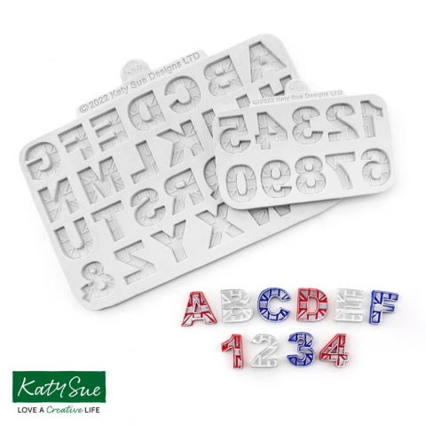 Mulaje Silicon Alfabet + Cifre Stil Pavilion Regatul Unit H 2 cm, Set 2 Buc [2]