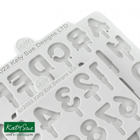 Mulaje Silicon Alfabet + Cifre Stil Stil LollyPops H 2.8 cm, Set 2 Buc [2]