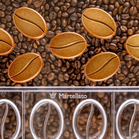 Napolitain Ciocolata 4 x 2.8 x H 0.4 cm - Matrita Policarbonat Cafea, 18 cavitati, 4 gr [3]