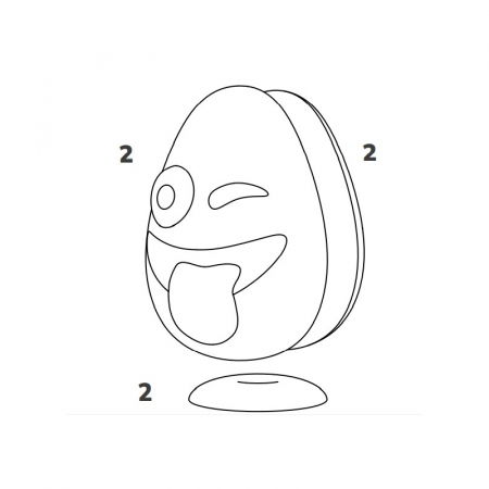 Ou Paste Crazy Ø 14 x H 21.5 cm Set Matrite Plastic 2 Subiecte Ciocolata [2]