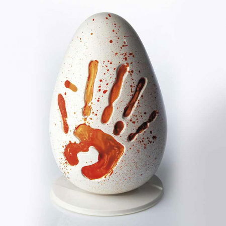 Matrite Oua Ciocolata - Ou Paste Hello Ø 13 x H 20.5 cm, Set Matrite Plastic 2 Subiecte Ciocolata