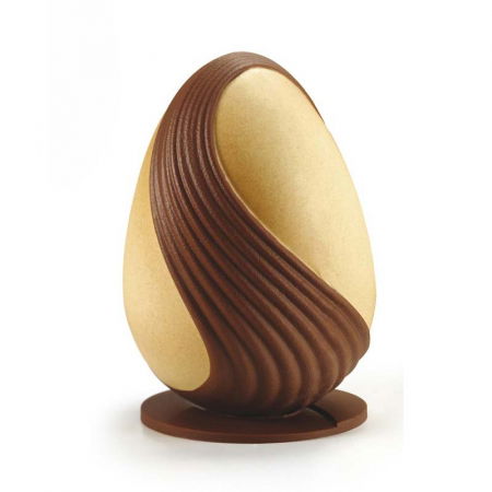 Matrite Oua Ciocolata - Ou Paste Ø 14 x  H 20 cm, Set Matrite Plastic 2 Subiecte Ciocolata