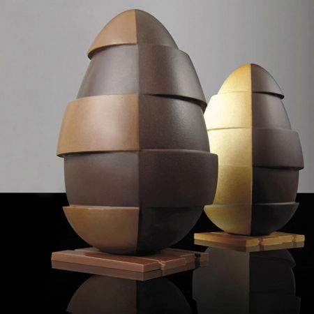 Matrite Oua Ciocolata - Ou Paste Ø 14 x  H 20 cm, Set Matrite Plastic 2 Subiecte Ciocolata