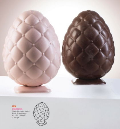 Ciocolaterie - Matrite, Ustensile - Oua 3D Ø 11.5 x H 15.5 cm - Set 2 Matrite Plastic Ciocolata