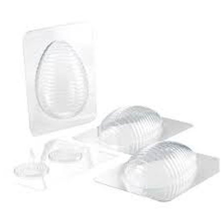 Oua 3D Ø 12.2 x H 18.5 cm - Set 2 Matrite Plastic Ciocolata [2]