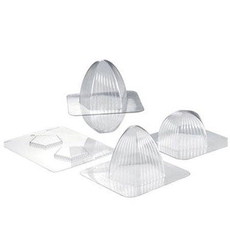 Oua 3D Ø 12 x H 18.5 cm - Set 2 Matrite Plastic Ciocolata [2]