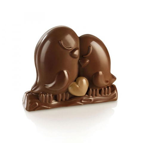 Ciocolaterie - Matrite, Ustensile - Pasarele Indragostite 3D, 14.5 x 3.2 x H 11.8 cm -Kit Matrite Termoform 1 Subiect