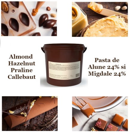 Glazuri, Napaj, Creme Cofetarie - Pasta de Alune 24% si Migdale 24%, Almond  Hazelnut Praline, Callebaut, 5 Kg