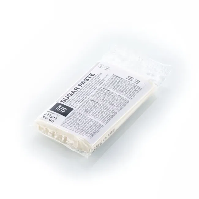 Pasta de zahar de acoperit si decoruri - Pasta De Zahar Alba Fara Gluten Pentru Acoperire si Decoratiuni, 250 g, Silikomart