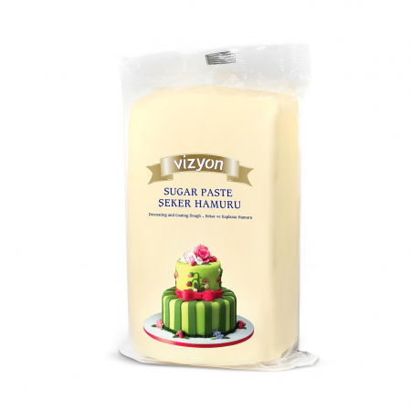 Pasta de zahar de acoperit si decoruri - Pasta de Zahar Crem, Acoperire si Decoruri, 1 kg, Vizyon