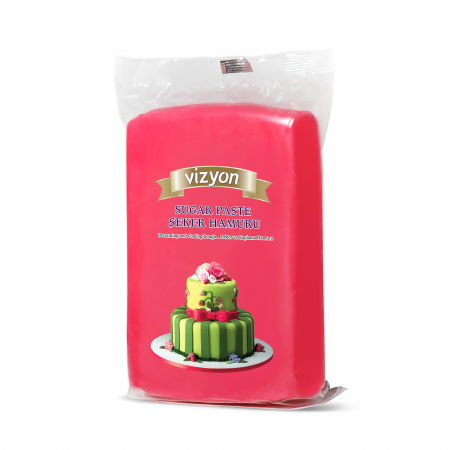 Pasta de zahar de acoperit si decoruri - Pasta de Zahar Fucsia, Acoperire si Decoruri, 1 kg, Vizyon
