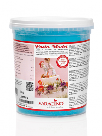 Pasta de modelat flori, figurine - Pasta modelatoare Albastru Deschis, Saracino, 1 kg