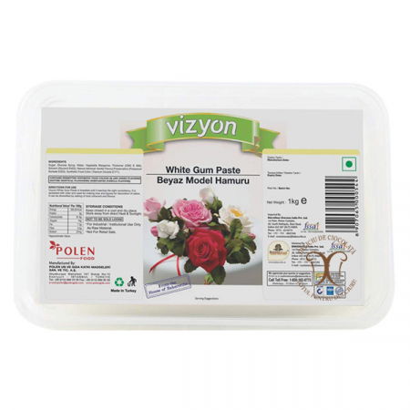 Gumpaste - Pasta pentru modelat Alba, Gum Paste, Vizyon, 1 Kg