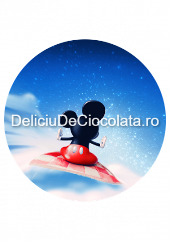 Decoratiuni Comestibile, Decor Tort - Pasta Zahar imprimata Mickey Mouse Model 2, Ø 20 cm
