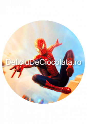 Personaje Celebre si Cinema - Pasta Zahar imprimata SpiderMan Model 1, Ø 20 cm