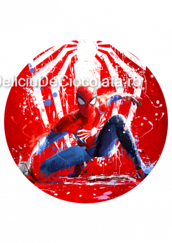 Personaje Celebre si Cinema - Pasta Zahar imprimata SpiderMan Model 3, Ø 20 cm