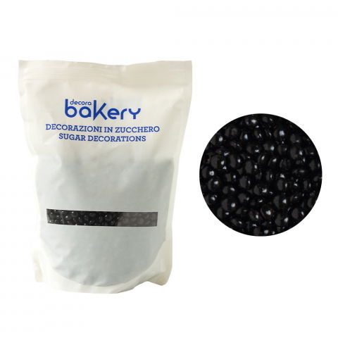 Decoratiuni Comestibile, Decor Tort - Perle Aplatizate Ciocolata Neagra Ø 10 mm, 1 kg
