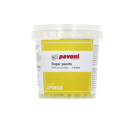 Decoratiuni Comestibile, Decor Tort - Perle Zahar Auriu Metalizat Ø6 mm, 120 gr