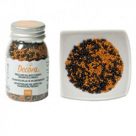 Perle Zahar Colormix Ø 1.5mm - Portocaliu si Negru, 100 gr [2]