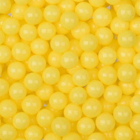 Decoratiuni Comestibile, Decor Tort - Perle Zahar Galben Perlat Ø 9 mm, 1 Kg