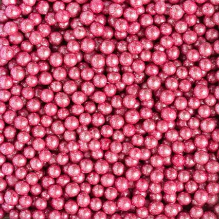 Decoratiuni Comestibile, Decor Tort - Perle Zahar Roz Metalizat Ø 5mm, 1 Kg