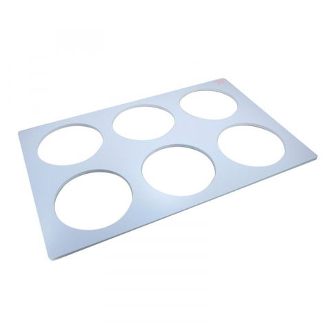 Brutarie, Patiserie - Ustensile - Placa Formare 6 Discuri Ø 15.5 cm si H 8 mm, Material Plastic Rigid