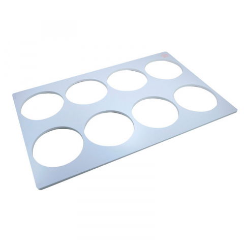 Brutarie, Patiserie - Ustensile - Placa Formare 8 Discuri Ø 13.5 cm si H 8 mm, Material Plastic Rigid