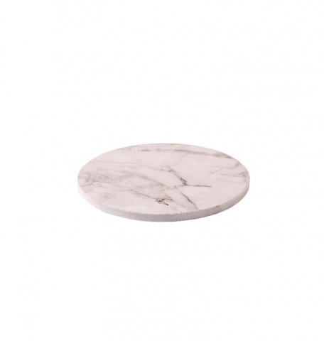 Platouri Tort - Platou Tort Model Marmura Alba, Ø 25 x H 1.2 cm