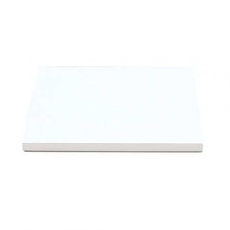 Platouri Tort - Platou Tort Patrat Alb Satinat, 20 x 20 x H 1.2 cm