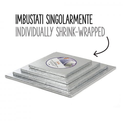 Platou Tort Patrat Argintiu, 35 x 35 x H 1.2 cm [2]