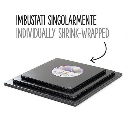 Platou Tort Patrat Negru, 25 x 25 x H 1.2 cm [2]