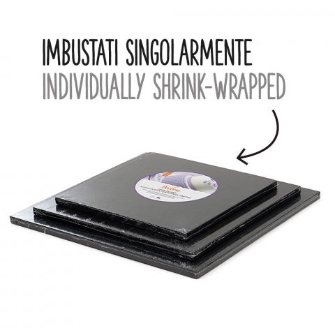 Platou Tort Patrat Negru, 35 x 35 x H 1.2 cm [2]