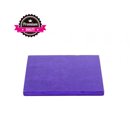 Accesorii Tort, Candy Bar, Bufet - Platou Tort Patrat Violet, 15 x 15 x H 1.2 cm