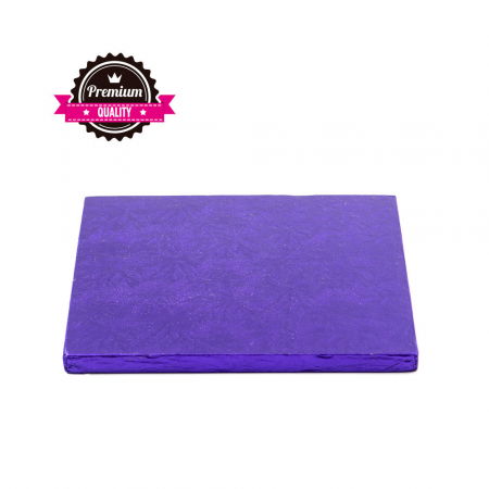 Accesorii Tort, Candy Bar, Bufet - Platou Tort Patrat Violet, 25 x 25 x H 1.2 cm