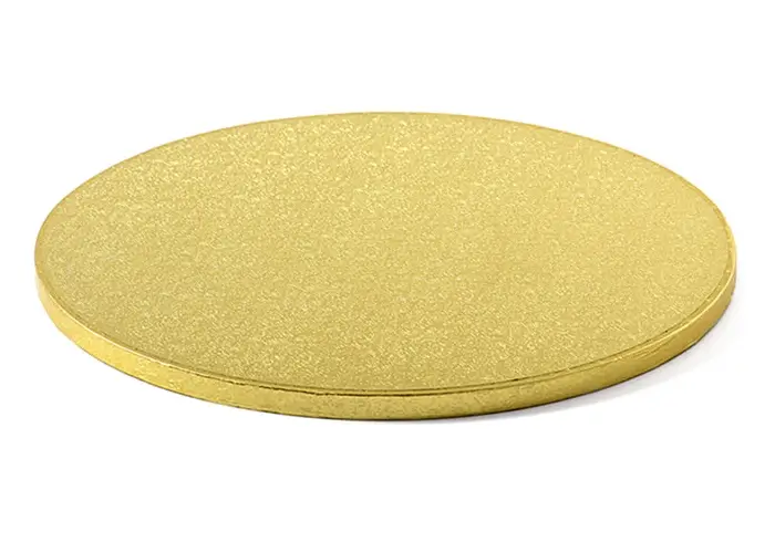 Accesorii Tort, Candy Bar, Bufet - Platou Tort Rotund Auriu, Drum Cake, Ø 26 x H 1.2 cm