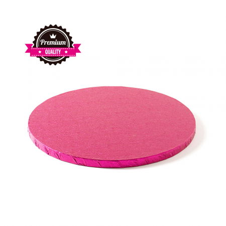 Accesorii Tort, Candy Bar, Bufet - Platou Tort Rotund Fucsia, Ø 30 x H 1.2 cm