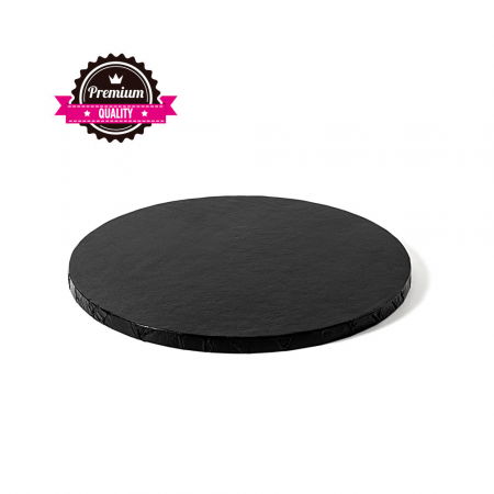 Accesorii Tort, Candy Bar, Bufet - Platou Tort Rotund Negru, Ø 30 x H 1.2 cm