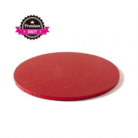 Accesorii Tort, Candy Bar, Bufet - Platou Tort Rotund Rosu, Ø 30 x H 1.2 cm