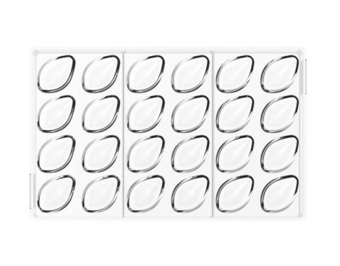 Praline Ciocolata Quenelle, 4.2 x 2.7 x H 1.7cm - Kit Matrita Policarbonat + silicon, 24 cavitati (CH038) [2]