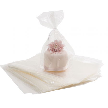 Ambalaje, Etichete, Suporturi - Pungi L, Celofan Transparent, 20 x H 24.5 cm, Set 200 Buc