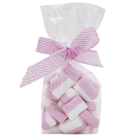 Ambalaje, Etichete, Suporturi - Pungi M cu Baza Carton, Celofan Transparent, 10 + 6 x H 30 cm, Set 100 Buc