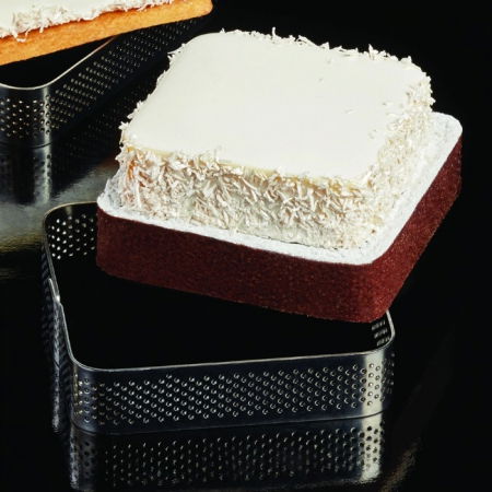 Rame Microforate Tarte - Rama Microforata Tarte Patrate Colturi Rotunjite, 15x15xH3.5 cm