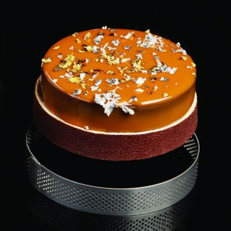 Rame Microforate Tarte - Rama Inox Microforata Tarte Rotunde, Ø9xH3.5 cm