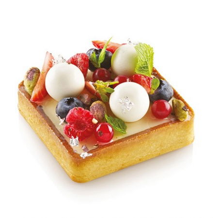 Rame Microforate Tarte - Rame Termoplastic Microforate 8 x 8 x h 2 cm, Patrate, Set 6 buc